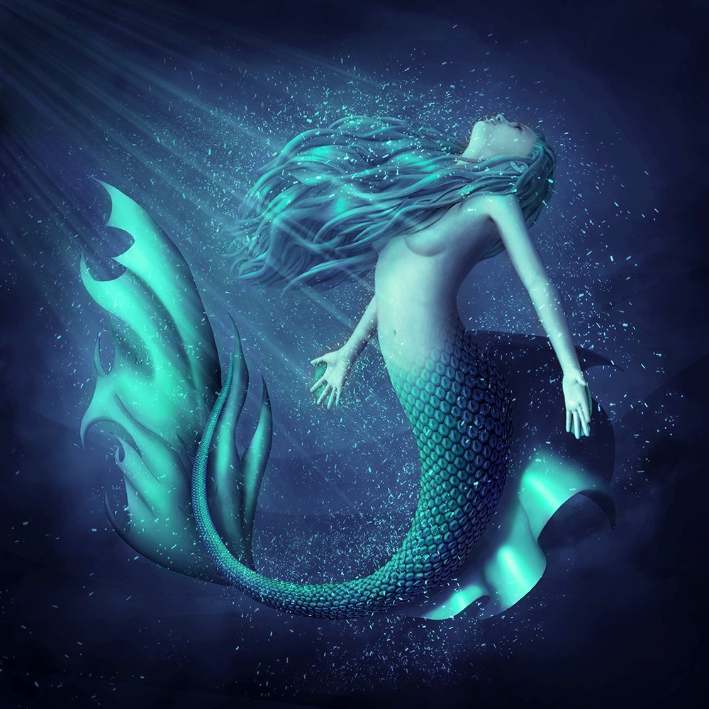 Day 6! Today I tried to make the hair and the colors look a bit more realistic. Tomorrow is the final day of the event, I'll add more detail to the hair and finish the tail's fin :) #hairstylewithstyle <a href="/PaintableCC/">Paintable</a>