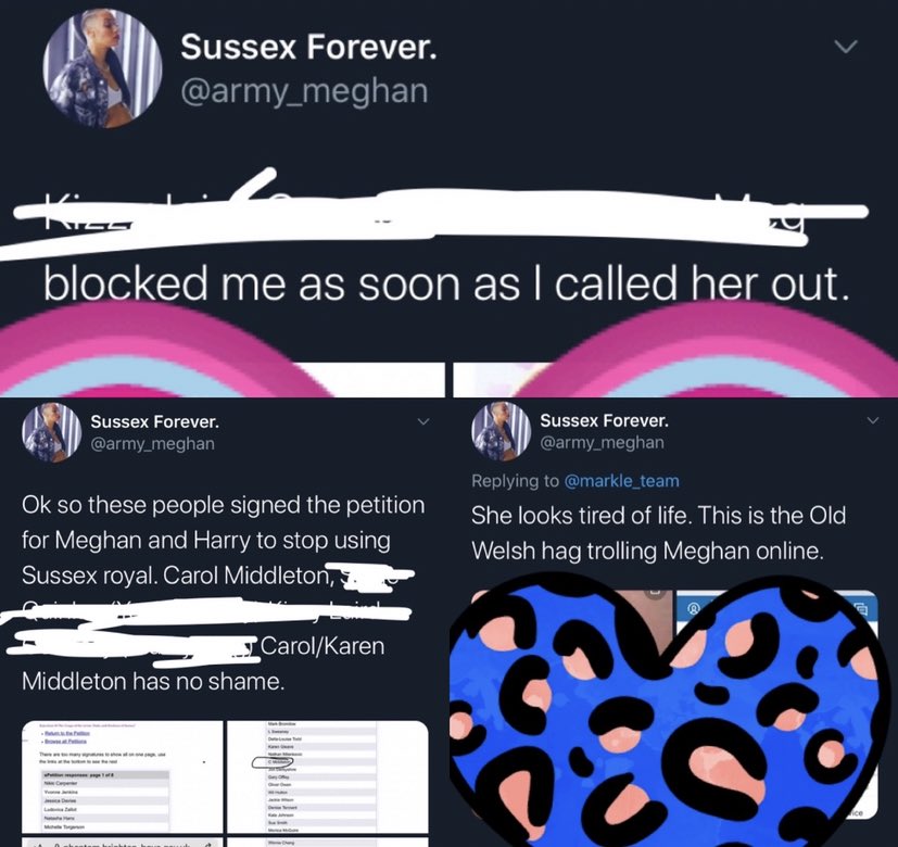 39. They created an account to threaten people and doxx them, they also phoned NHS during a pandemic, as they believed it was the persons workplace, to try and harass someone because they don’t like Meghan