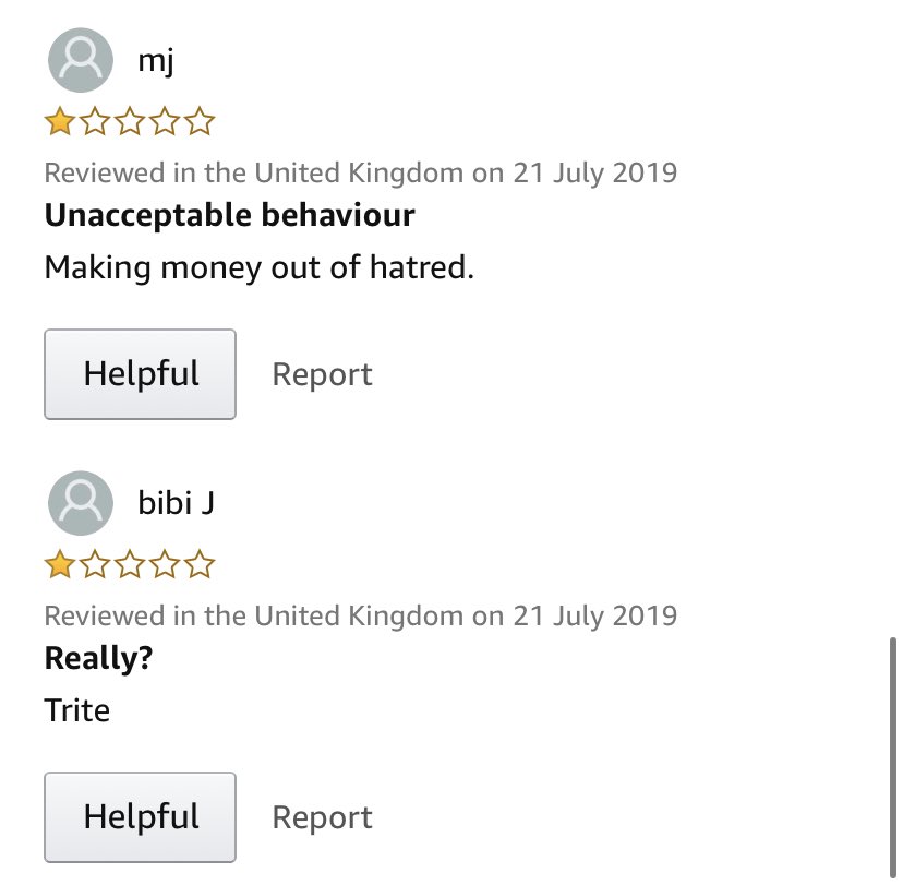 The reviews they left on amazon: