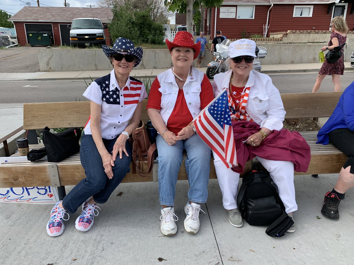 The event at times looked like a 4th of July celebration. American flags everywhere and folks decked out in red, white and blue. These women are from Evergreen and came to support the march after hearing about it on Randy Corporon’s radio show (the attorney representing C&C).