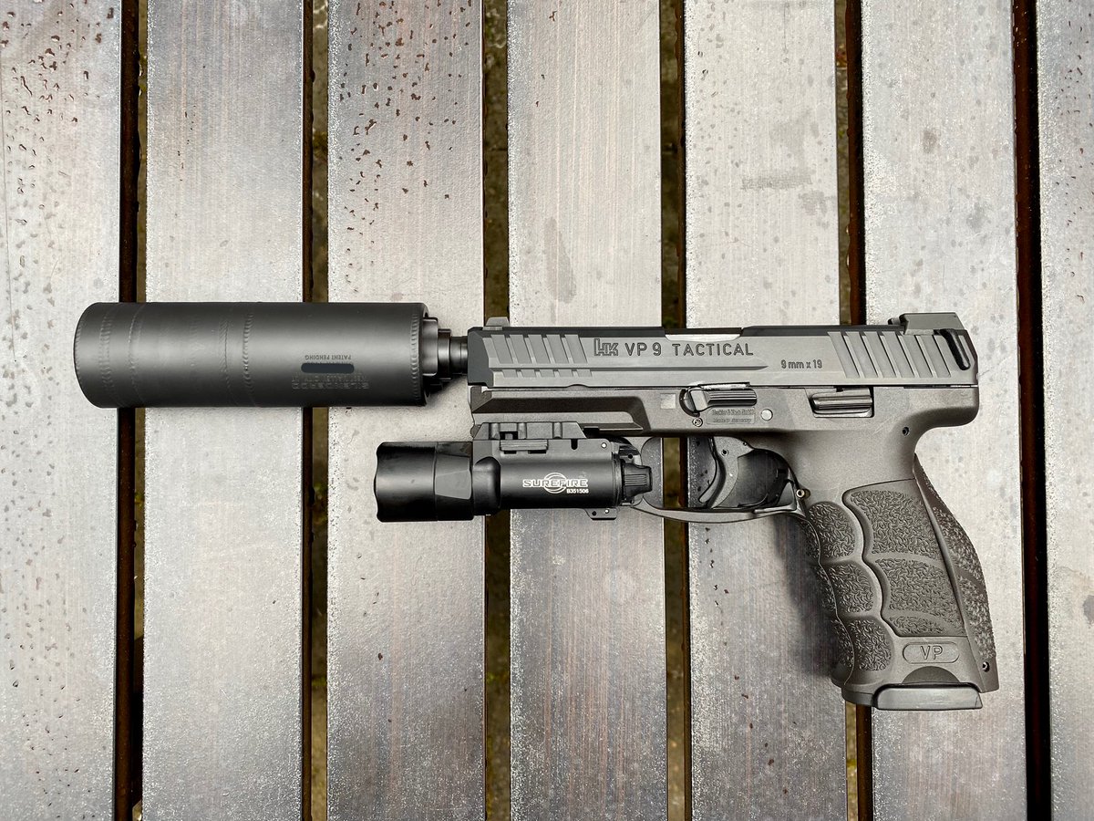 VincEntWvZ's tweet photo. VP9 Tactical with Omega 9k. Might swap to a set of high night sight for better sight picture.
#HecklerKoch #SilencerCo #Omega9k https://t.co/Xu71jUt5v3