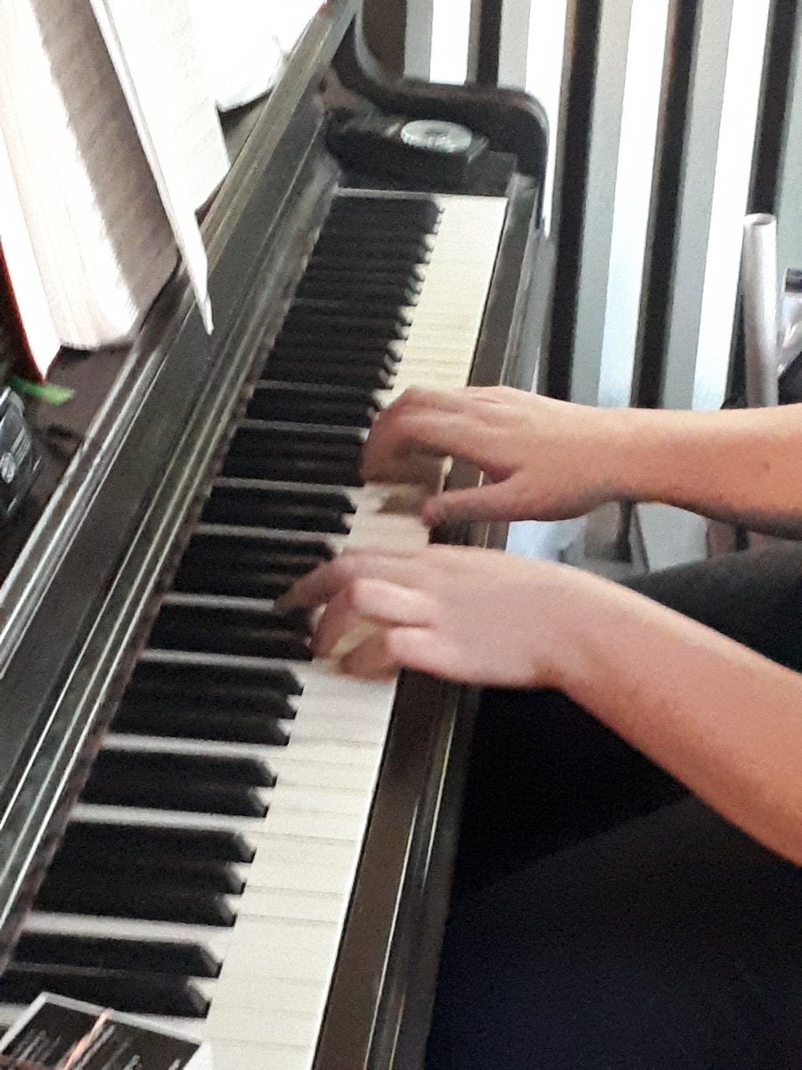 TracyMitt's tweet photo. Worship from the dining room table continues at this house of a pastor. Piano lessons paying off! #MyELCIC #LifeOfAPK #ZionSSM #AddItToTheBook #Covid19 #StayHomeStaySafe https://t.co/5WSZeE75tD