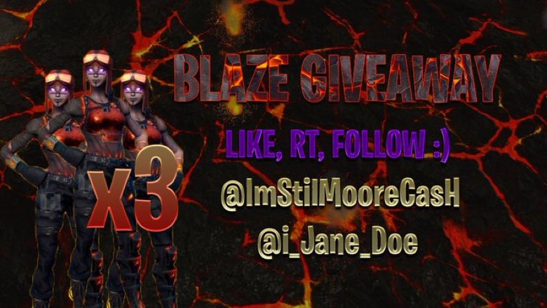 3 blaze GIVEWAY with <a href="/i_JaneDoe/">🔌 iJaneDoe</a> 
Like , retweet , follow , both of us , tag 2 , ends tomorrow 12pm PST