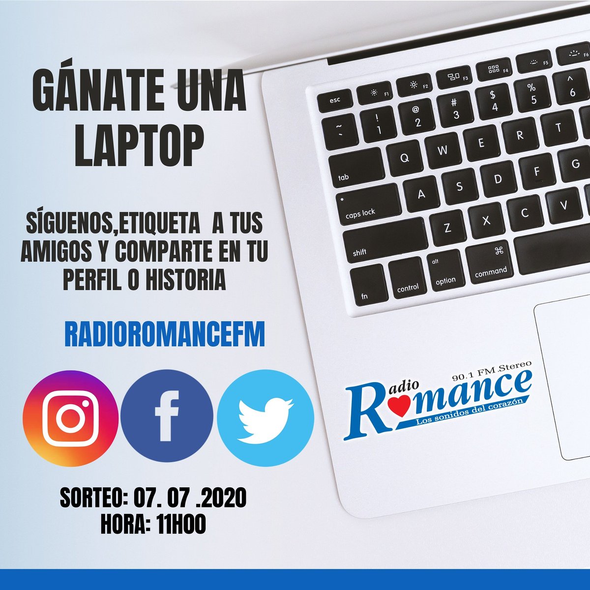 RadioRomanceFM's tweet photo. Ganar nunca fué tan fácil! 🤪😱
Síguenos y gana una #Laptop.
Sigue los pasos:
📌 Siguenos @radioromancefm
📌 Etiqueta tus amigos (mínimo 3)
📌 Comparte en tu perfil o historia
📌 Descarga nuestra app en tu celular
📌 Registra tus datos completos  en el formulario de nuestra app https://t.co/6U2nFQ1RTH