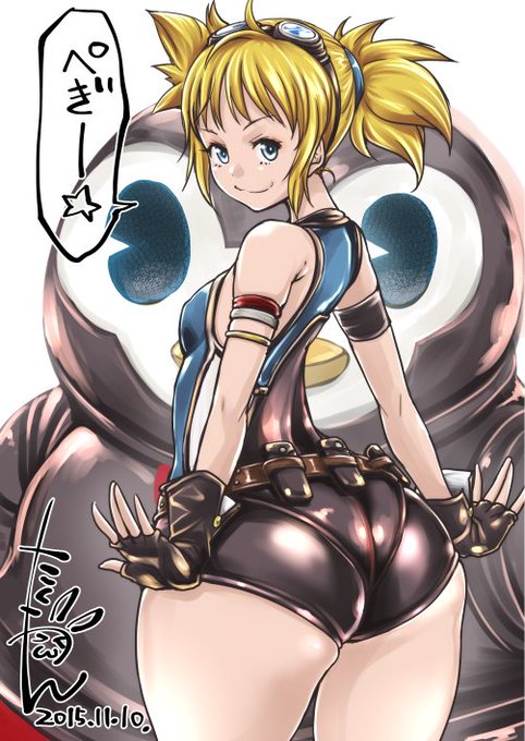 SSRにもなったことだし、以前描いたペンギーちゃん再あっぷ! やべぇ5年前… #グラブルファンアート 