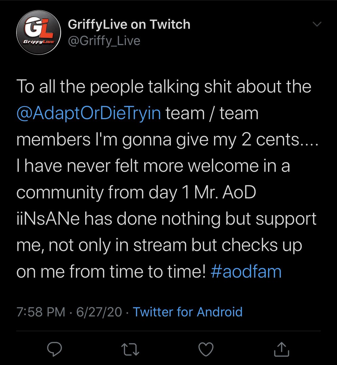 AdaptOrDieTryin's tweet photo. The #AoDFam has some of THE MOST genuine &amp; real people I’ve ever had the pleasure of knowing! Loyal, family, BLEEDS what #AoD stands for! Thought I would post just a COUPLE posts since Twitter has had LOTSSSS of UGLY lying going on! ☺️❤️ #CloutChasers #BoldFaceDefamation 💯 https://t.co/HhrjfTWYFk