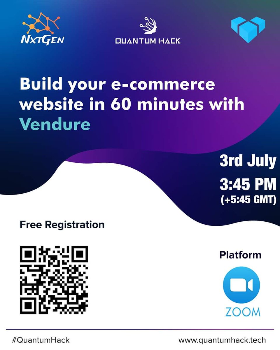 beeplovekarki's tweet image. We would like to present a workshop on &quot;Build your ecommerce website in 60 minutes with Vendure&quot;. The event will be facilitated by Michael Bromley, founder and senior frontend developer at Vendure.
 forms.gle/MEbePdDfhsriq8…

#hackathons #quantumhack #mlh #vendure #ecommerce