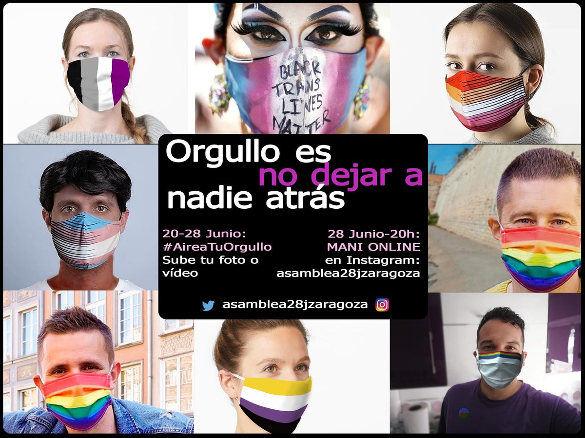 asamblea28Jzgz's tweet photo. Un año más el #OrgulloLGTB ha llegado!!!
Aunque este año ha sido atípico las personas LGTB seguimos reivindicando y luchando por nuestros derechos.
Recordad que esta tarde a las 20:00 habrá una mani online en este enlace:
https://t.co/x15Qwqzpzf

#OrgulloEsNoDejarANadieAtras https://t.co/4KiC8KILye