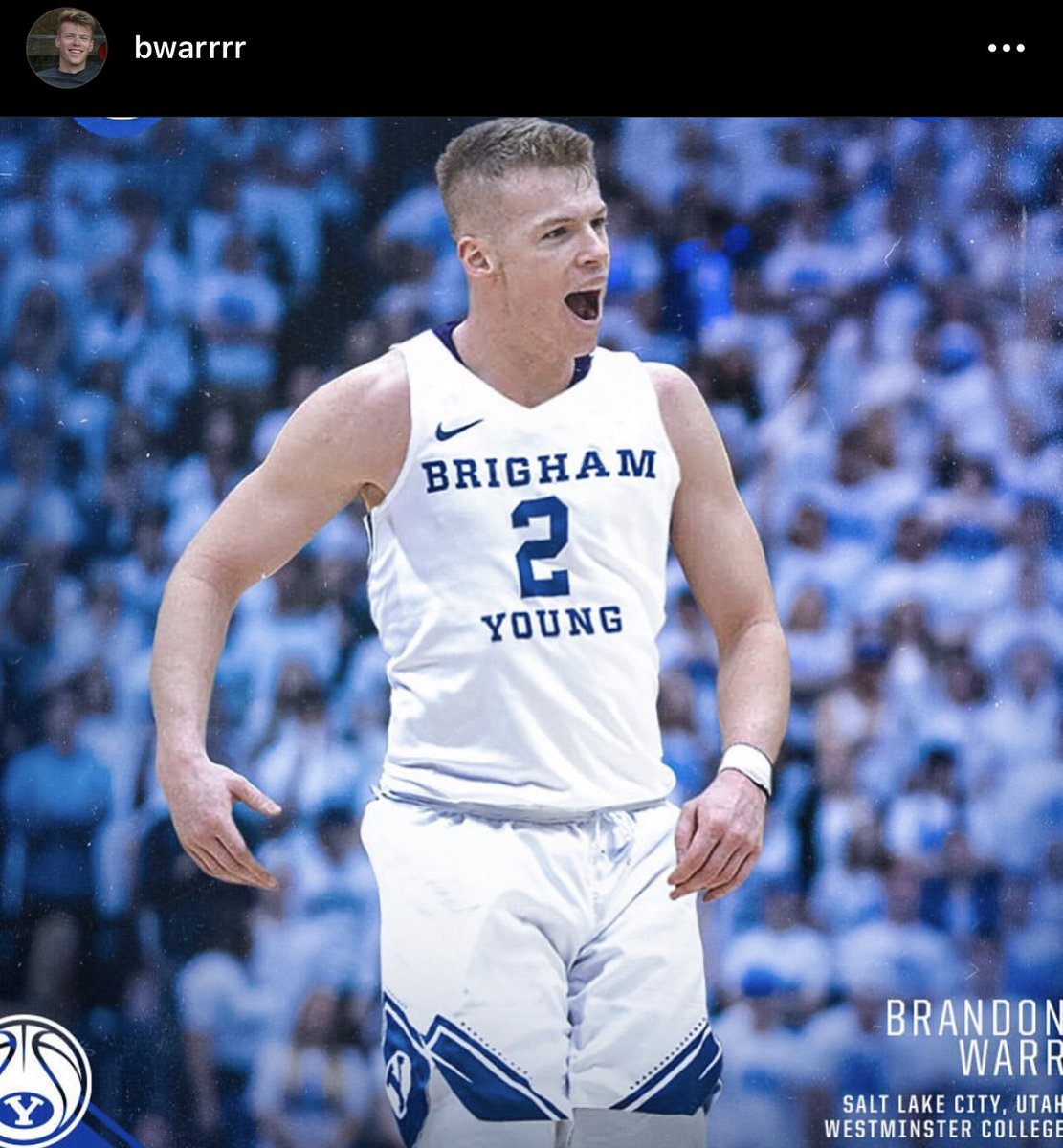 Mitch Harper (@mitch_harper) on Twitter photo Westminster transfer Brandon Warr announces he is headed to #BYU. One year of eligibility remaining.
#BYUhoops <a href="/kslsports/">KSL Sports</a>
instagram.com/p/CB90_xcp7Bz/โฆ Westminster transfer Brandon Warr announces he is headed to #BYU. One year of eligibility remaining.
#BYUhoops <a href="/kslsports/">KSL Sports</a>
instagram.com/p/CB90_xcp7Bz/โฆ
