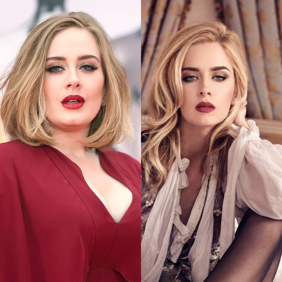 this is what I'm saying a long time ago Adele + Emily Blunt are almost...