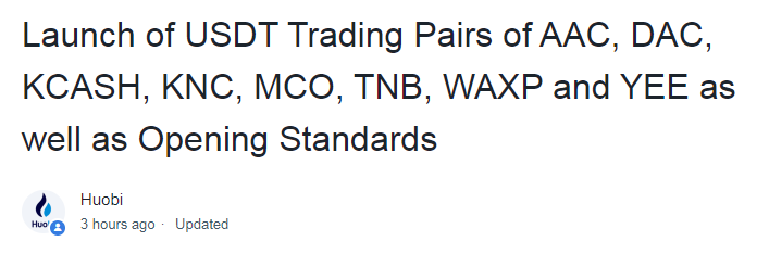 Hey All. 🌞Happy Sunday! 😄 News from #HuobiGlobal, #TNB/#USDT trading pair in the near future will be opened. All #TNB fans are important, and we always improving, always looking for a better way of doing things. Thank you for your support🌟 Keep supporting💫 Thank you all💞