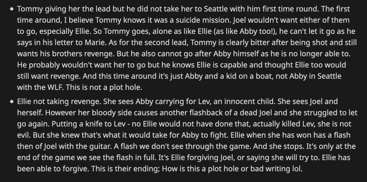 Continuing to add to this thread..  #TheLastofUs    #TheLastofUsPart2    #TheLastofUs2    #TheLastofUsPartII    #TLOU2    #TLOU  #NaughtyDog  #ellie  #abby  #joel  #seraphites  #wlf  #LastOfUsPartII  #lastofus2  #ps4