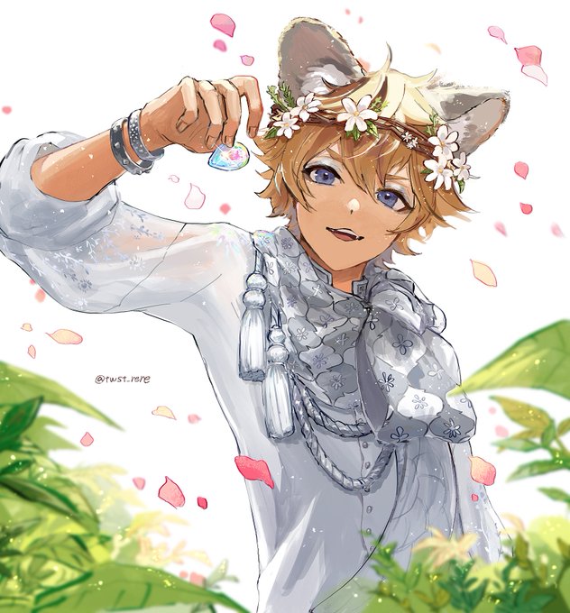 「flower wreath scarf」 illustration images(Latest)