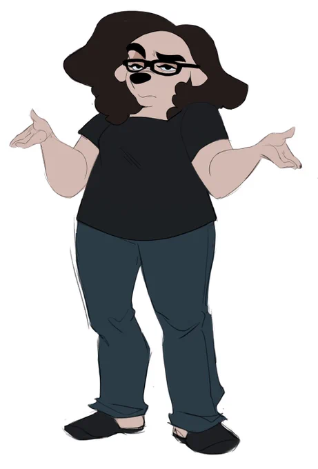 wound up spending way more time on this than I should have to feel better abt making basically zero comic progress today sdnfjsd a goofysona for me ...... 