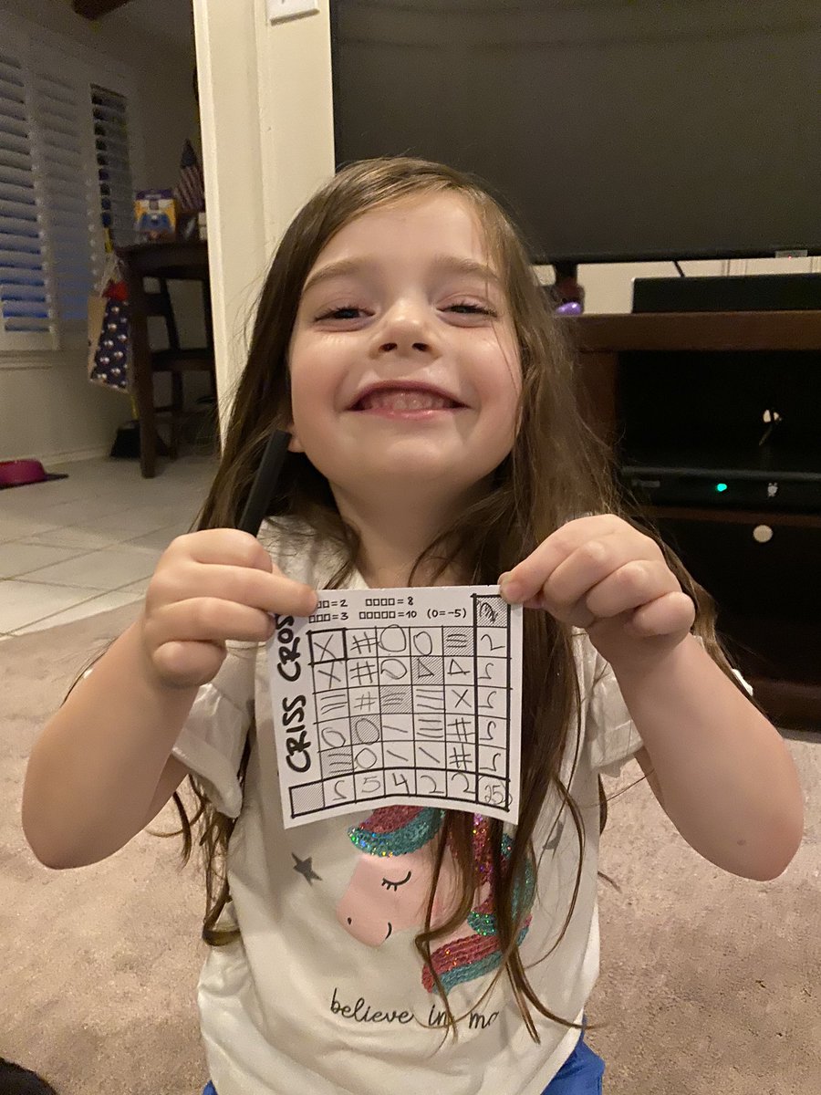 LisaBenjamin86's tweet image. Another night of Abby surprising me. Bought this game thanks to @mrmatera and #transformed2020. She did this on her own after I explained the rules and helped her twice. I literally laughed because she did so well. 💕