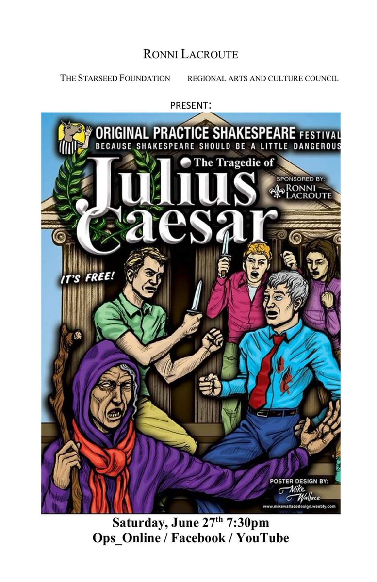 In honor of Global Dyke Day, @OpsFest is live-streaming a Very Dykey JULIUS CAESAR with @JenLanierBruce as Caesar on Saturday night at 7:30pm PST!

You can catch it here:
facebook.com/OPSFest
#DykeDay2020