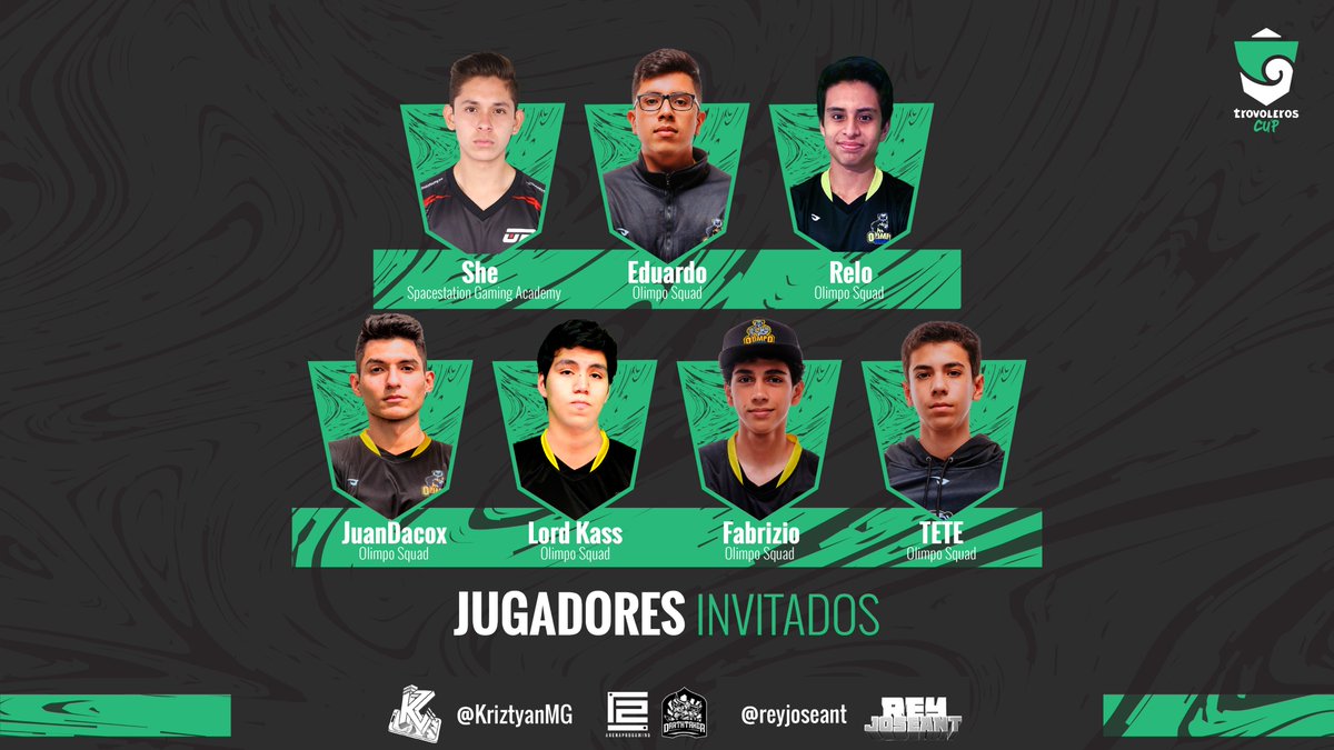 #TrovolerosCupCR | ¡INVITADOS!⁣⁣
⁣⁣
Anunciamos al 3er grupo de invitados para luchar por los 150$ en premios. ¿Cuál es tu jugador favorito?⁣
⁣
🇵🇪 <a href="/ShennandoCR/">⚡️⚡️She⚡️⚡️</a>
🇵🇪 @EduardoLozC
🇵🇪 <a href="/JRelo99/">Relo</a>
🇵🇪 <a href="/JPDacox/">JuanD ♠️</a>
🇵🇪 <a href="/Lord_KassCR/">👑 Lord Kass 👑</a>
🇵🇪 @xFabrizio2x ⁣
🇵🇪 @TeteRoyale