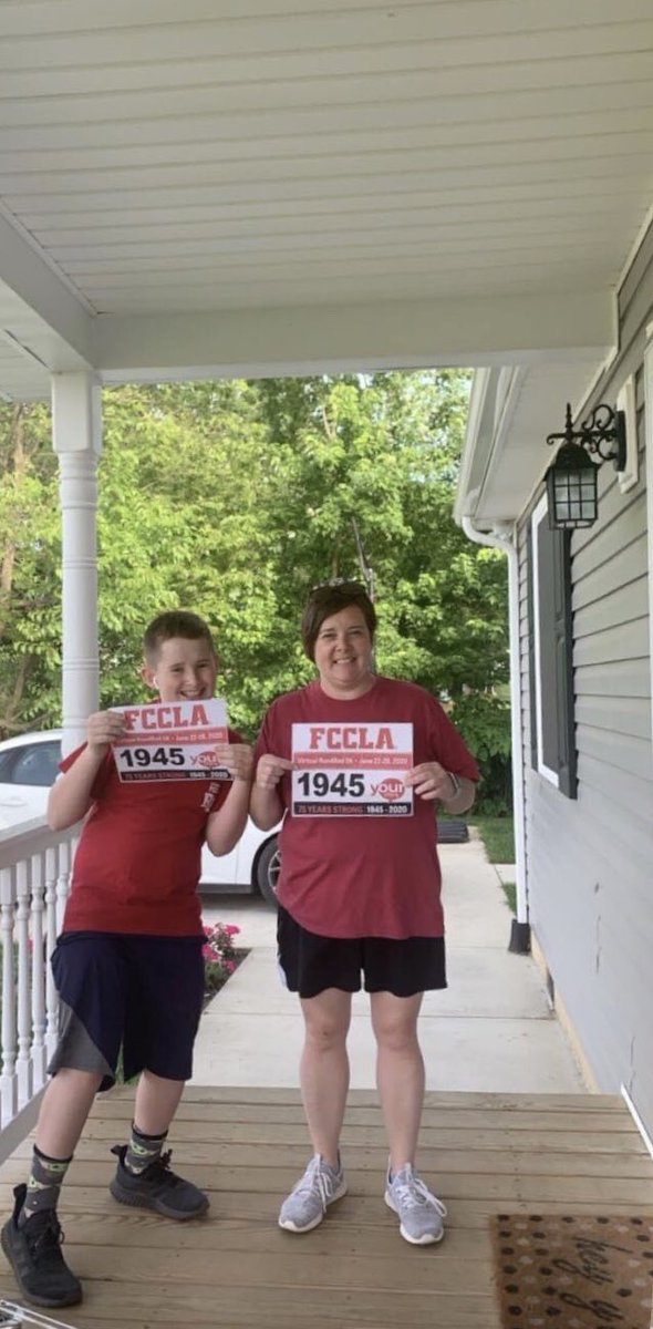 virginiafccla's tweet photo. A Page County Middle School chapter member and his @PCMSFCCLA momviser completed the @NationalFCCLA #Run4Red 5K! Have you completed your #VirtualRun4Red? Please print your #FCCLA race bib by clicking on the link found at https://t.co/XjHN5QetoD and finish your 3.1 miles tomorrow! https://t.co/c4H52Uaxlg
