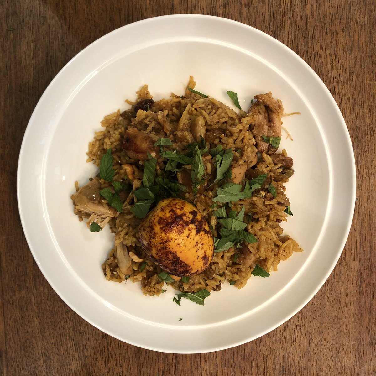 Gave up on the sourdough experiment.Made chicken biryani with egg tonight. Yum.