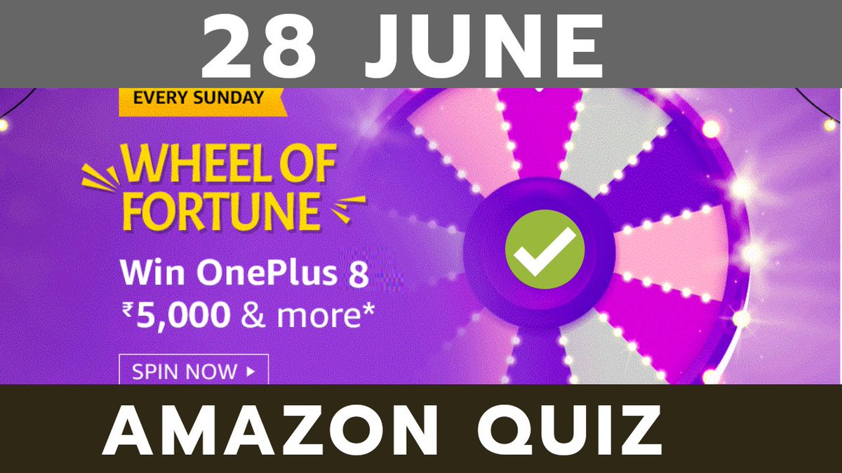 amazonInQuiz's tweet photo. Amazon Wheel of Fortune Quiz and Win One Plus 8 and many more ...
https://t.co/Evv36gXhO0

#amazonwheelofffortune https://t.co/WIpfpHSOrZ