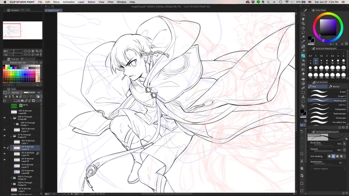 going back to lining the things i love to draw FLOWY FABRIC ✨ 