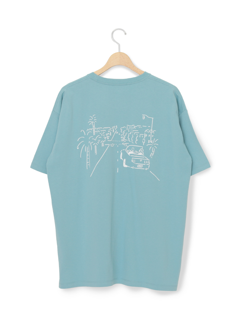 グラニフ Sur Twitter 発売に先駆け商品紹介 6 30 火 発売 長場雄 Kaerusensei 描き下ろし作品 サンフランシスコ ミッション地区をドライブするカップルのデザインをバックプリントに 前身は胸にヤシの木のワン ポイント グラニフ T Co