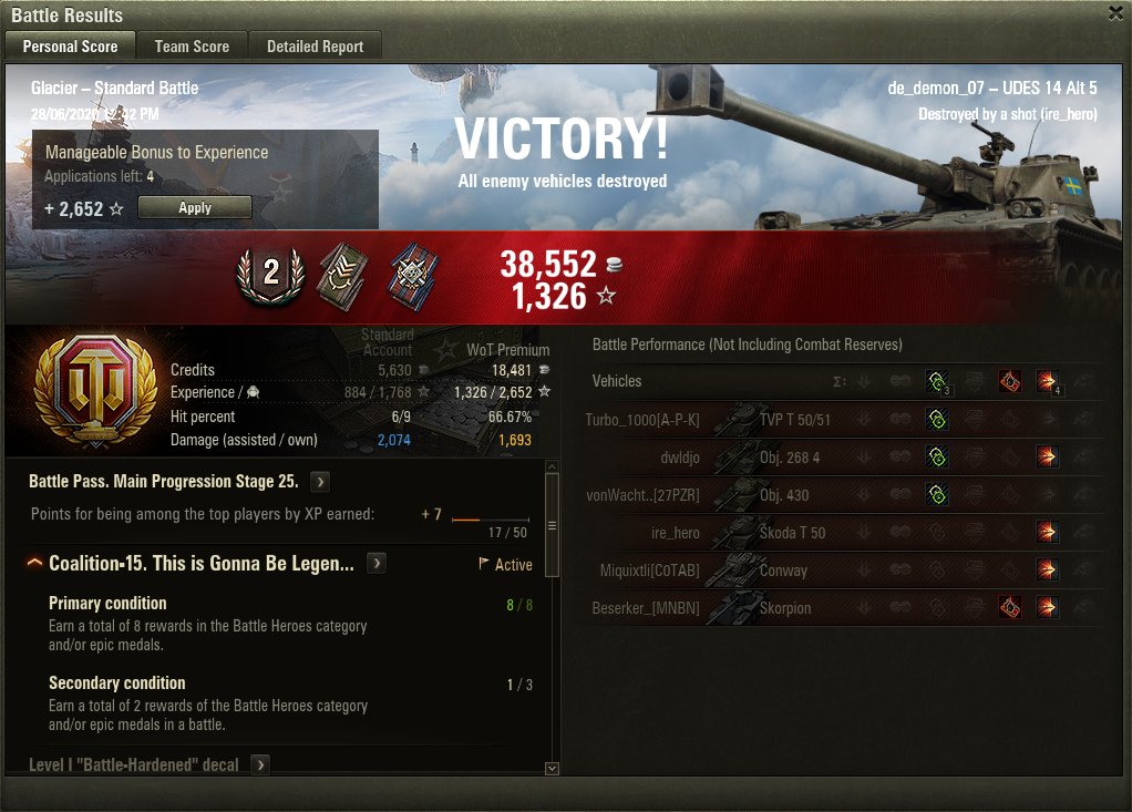LeftRightProd's tweet photo. @worldoftanks @Jambijon1 ign: de_demon_07
base xp: 884 https://t.co/eADk6elCAf