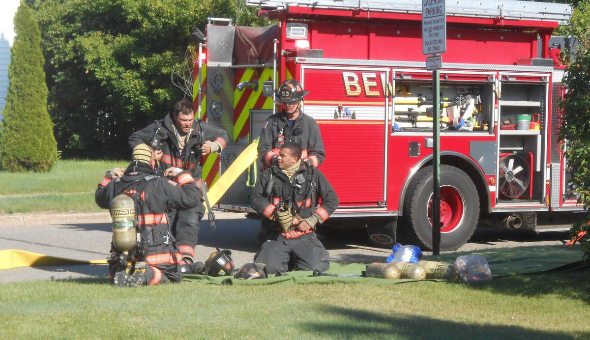 BemidjiFire's tweet photo. House fire Saturday evening. No injuries and moderate damage to the structure. Smoke alarms notified the occupants of the fire. After investigation, it appears the fire started accidentally in the attic area of the home.  Stations 1, 2 and 3 responded to the scene. https://t.co/vFd89diqhJ