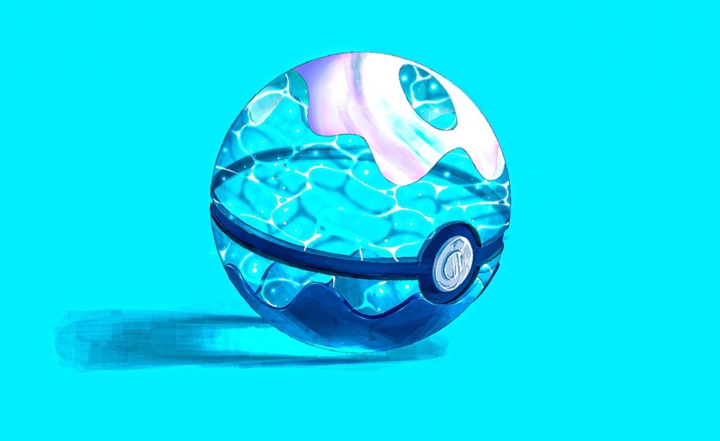 no humans poke ball simple background blue theme still life blue background water  illustration images