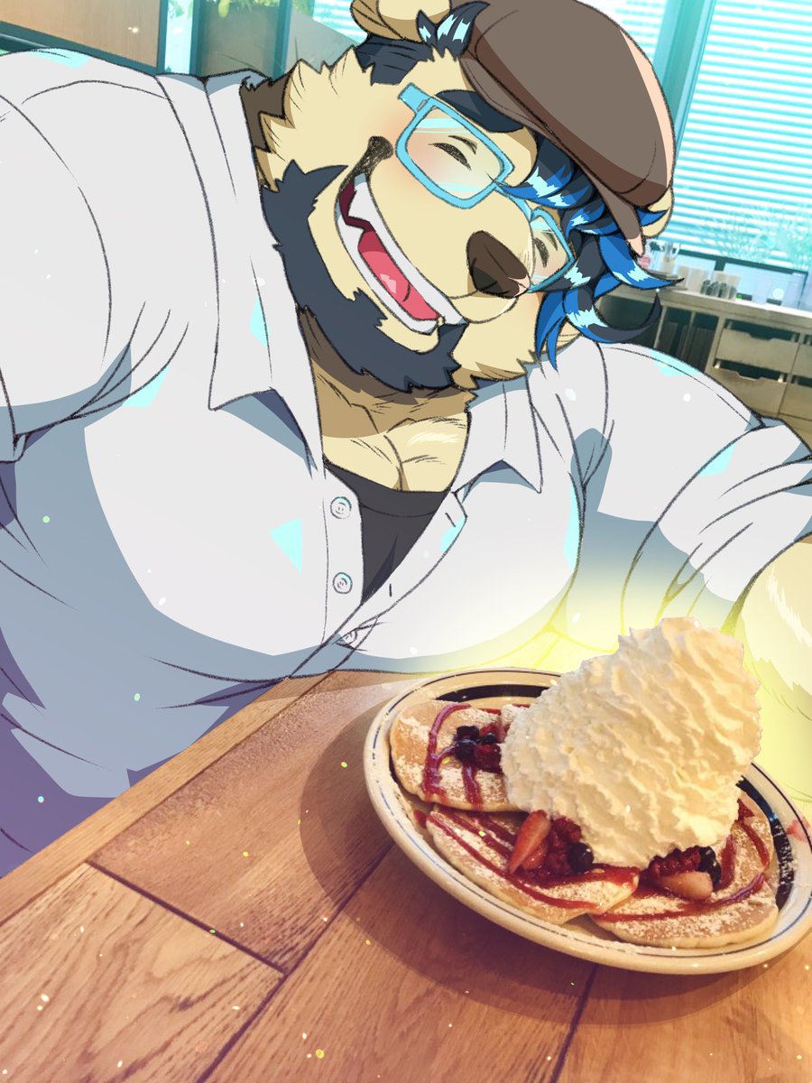 hunk_to_furload's tweet photo. 皆さんお久しぶりです😊
先日ハワイアンレストランでパンケーキを食べに行ったのですが、
白いホイップと赤いベリーソースがなんだかイチゴちゃんに見えたので、ついつい写真を撮ってしまいました😆

…みなさんも、見えてきませんか？🤔 https://t.co/lQkEtpIv1L