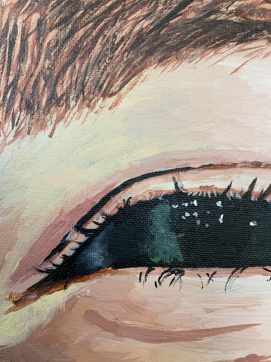 EYEBALLS (2019)— acrylic on 24” x 30” canvas board