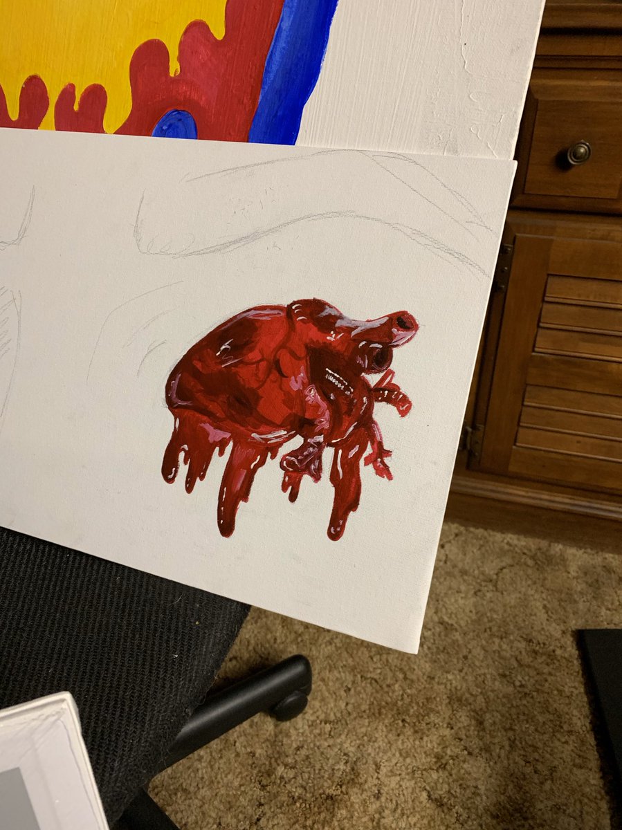 tw blood-----this is something im Never going to finish but i tried doing a literal heart eyes thing