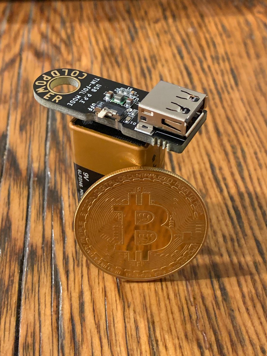 4/19 Why use  @usbCOLDPOWER you ask? Because computers are full of malware and viruses and shit. We're talking about  #bitcoin   here, the best asset the world has ever seen. It's not worth the risk. Keep your private keys off-line. Get a cool case from  @CryptoCloaks.