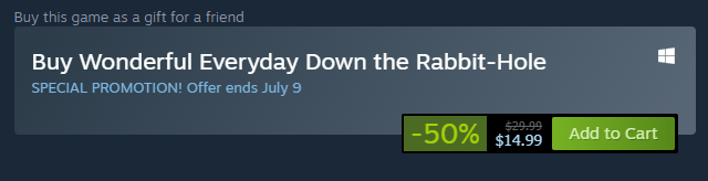 Wonderful Everyday Down the Rabbit-Hole on Steam