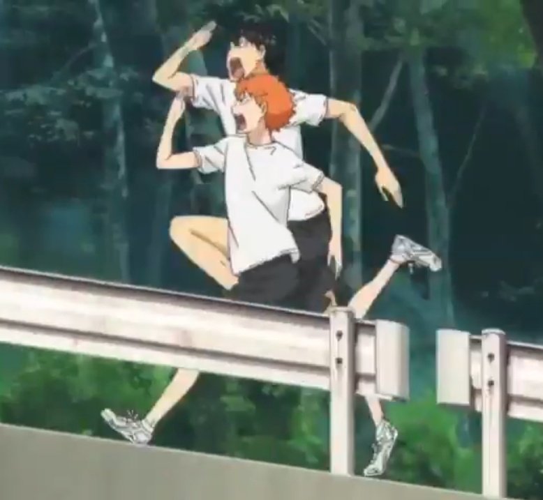 No more Hinata and Kageyama jogging together because they are with different teammates now