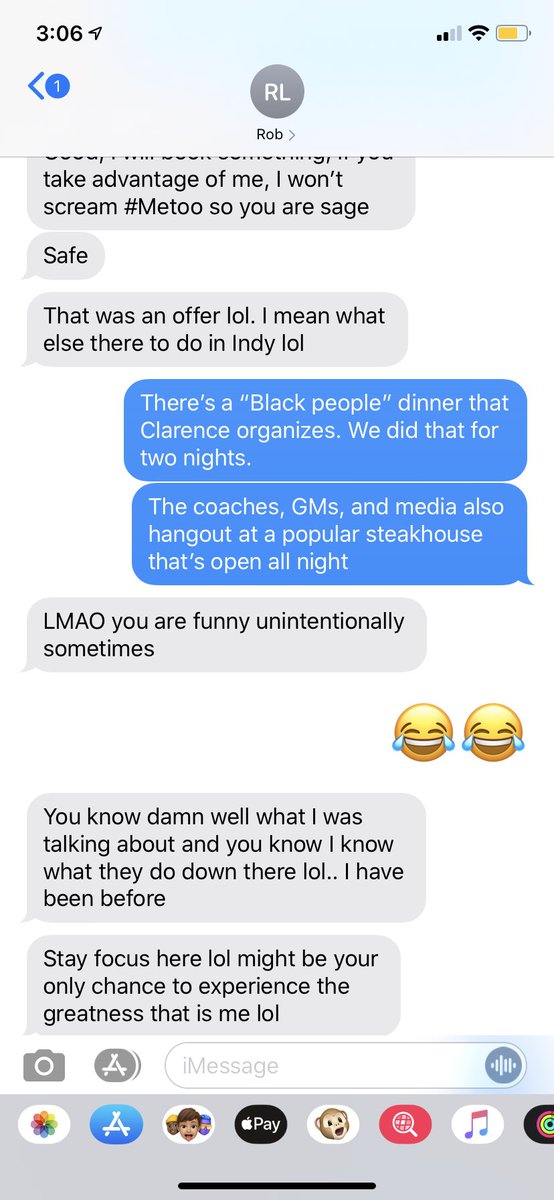 I disclosed this to my friend who immediately admonished him and we moved forward. Or so I thought. In Feb 2018, Rob suggested having sex with him at the Combine.