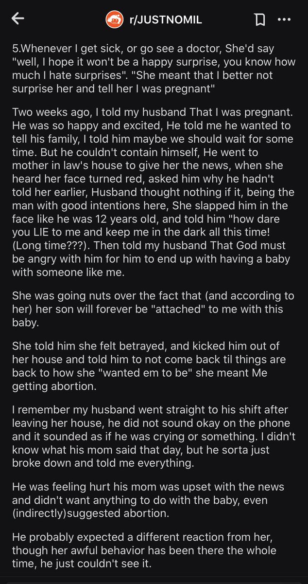 JustNoMIL1's tweet photo. MIL slapped my husband when he told her I was pregnant https://t.co/ZbZIyjUCWv https://t.co/ggHjvIOe9s