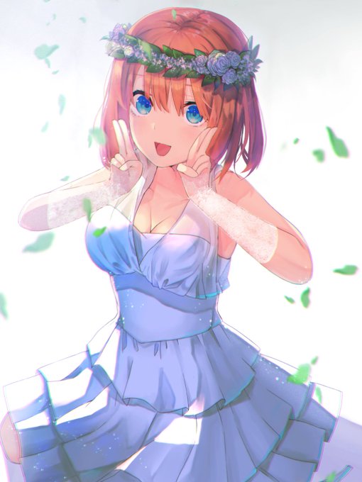スラもりさんがTwitterに投稿した中野四葉(五等分の花嫁)のイラスト。