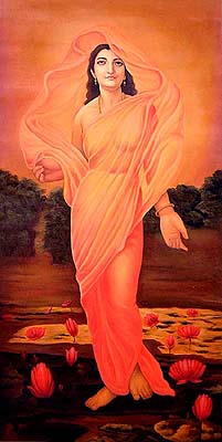 Rig Veda brings to us Usha, only goddess to have entire hymns devoted to her, 20 in totalUsha, the celestial goddess of dawn, ever youthful, yet very ancient"Usha devi, the shine of your carriage of light is immortalYour steeds in their might carry a golden hue around them"
