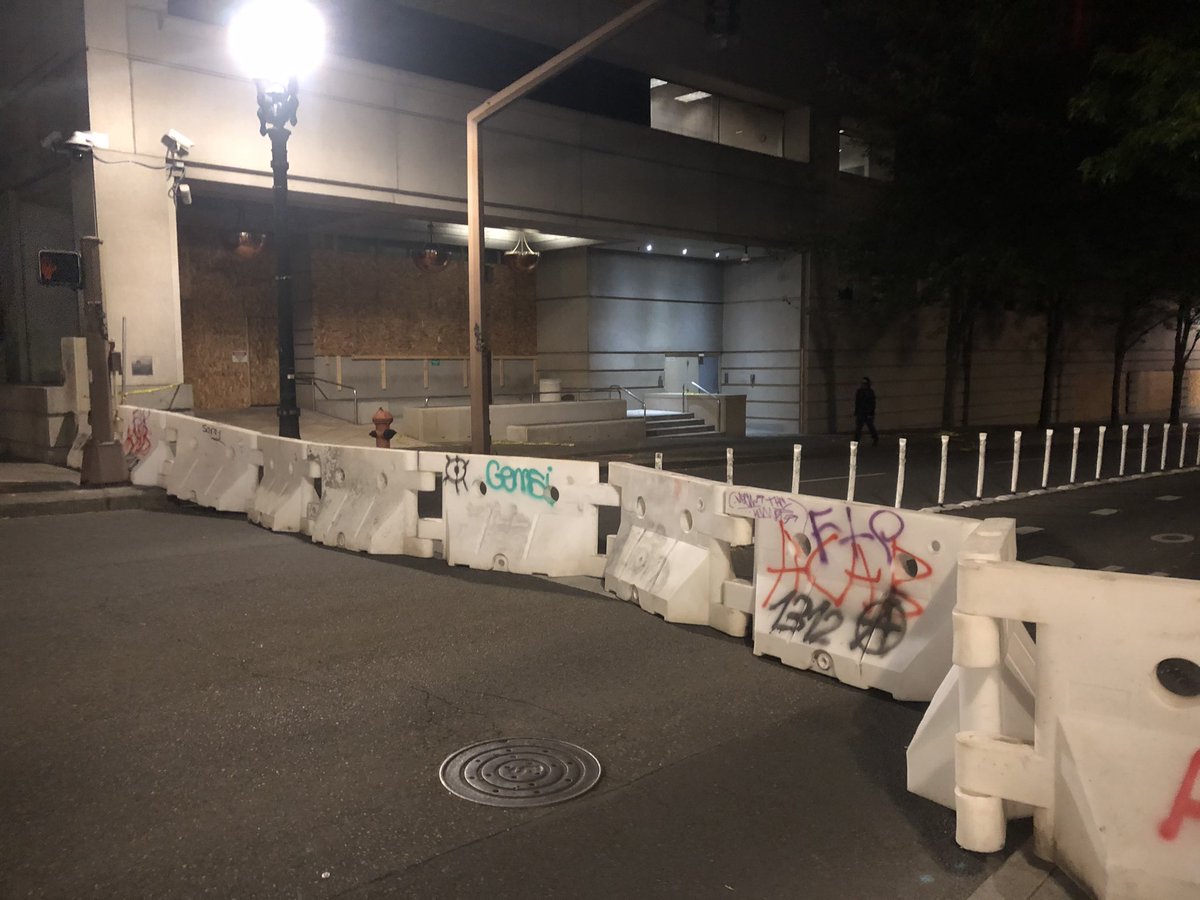 Took a walk around the block and saw one undercover car pull into the police garage. Didn’t see any other police.  #sacredfence  #justicecenter  #Portlandprotest  #portland  #blacklivesmatter     #PDXprotests  #pdx  #oregon  #blm  #acab