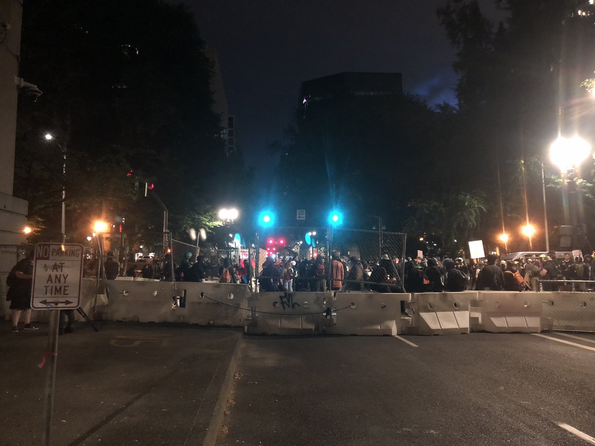 Took a walk around the block and saw one undercover car pull into the police garage. Didn’t see any other police.  #sacredfence  #justicecenter  #Portlandprotest  #portland  #blacklivesmatter     #PDXprotests  #pdx  #oregon  #blm  #acab