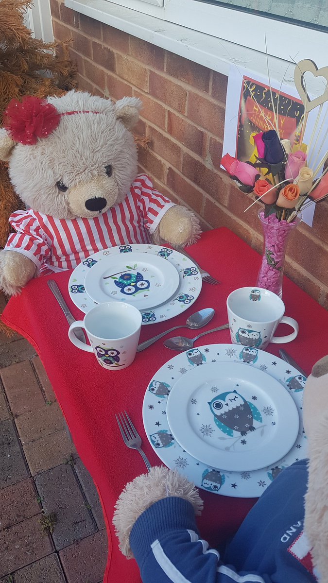 #covid #lockdown #bearhunt Teddy is still enjoying the #GlastonburyAtHome experience, but also celebrating my 23rd wedding anniversary!!