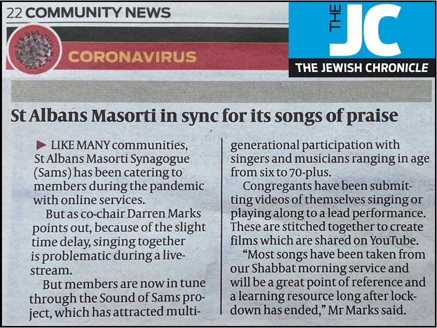 The Sound of SAMS in this weeks JC! e-sams.org/the-sound-of-s…