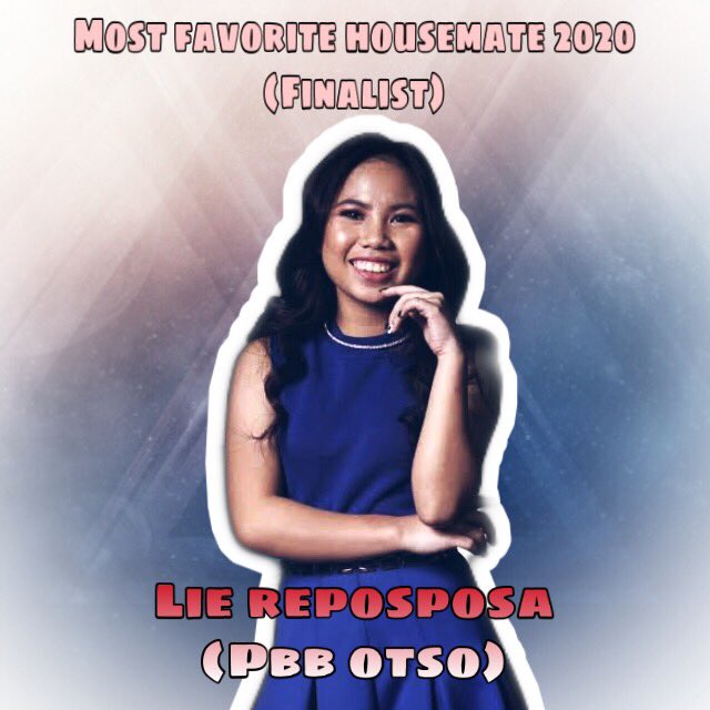 PBBPoll_'s tweet photo. Vote for #LieReposposa for the ‘Most Favorite Housemate 2020’!!

RT = 3pts
LIKE = 5pts

Vote as many as you can!!!
⬇️⬇️⬇️
https://t.co/QkRCh6B9Bg

#PBBPoll https://t.co/cCqME05U8t