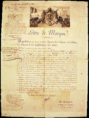 8. Occasionally, a foreign government may issue Letters of Marque, authorising parties to board you and plunder your booty.