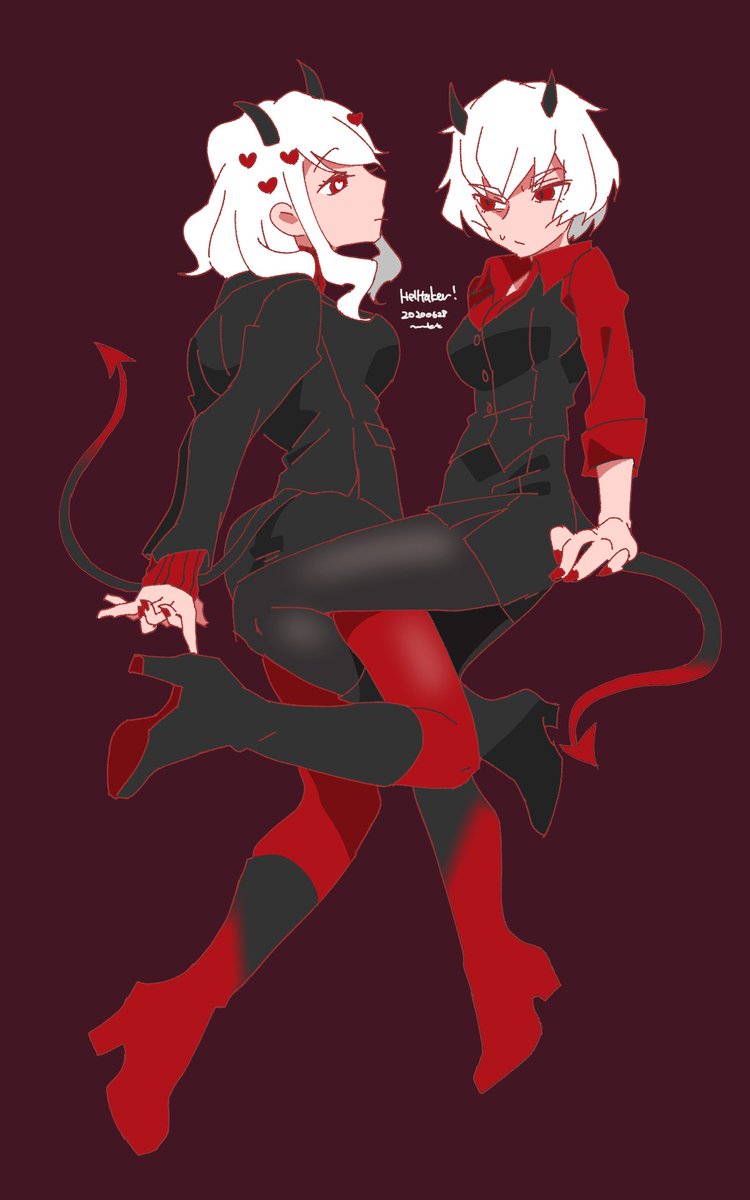 not4eat's tweet photo. タイツコンビ 相性は悪そう
#Helltakerfanart #Helltaker #Helltaker_malina #Helltaker_modeus https://t.co/GYaYSCJP1E