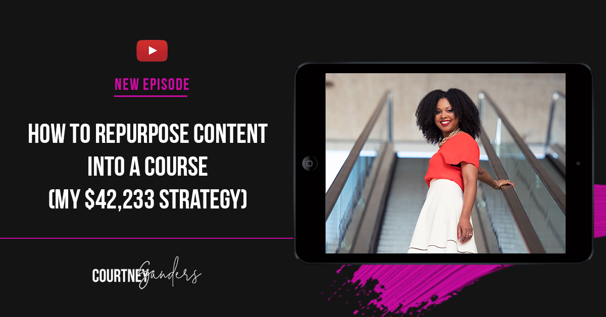thecourtsanders's tweet photo. It's about time for you to learn repurposing content online. Watch my new video on how to repurpose content into a course here 👉🏼 https://t.co/q9GEfSGulR #repurposecontent #howtorepurposecontent #digitalproducts https://t.co/Wc5SQ0ufc5