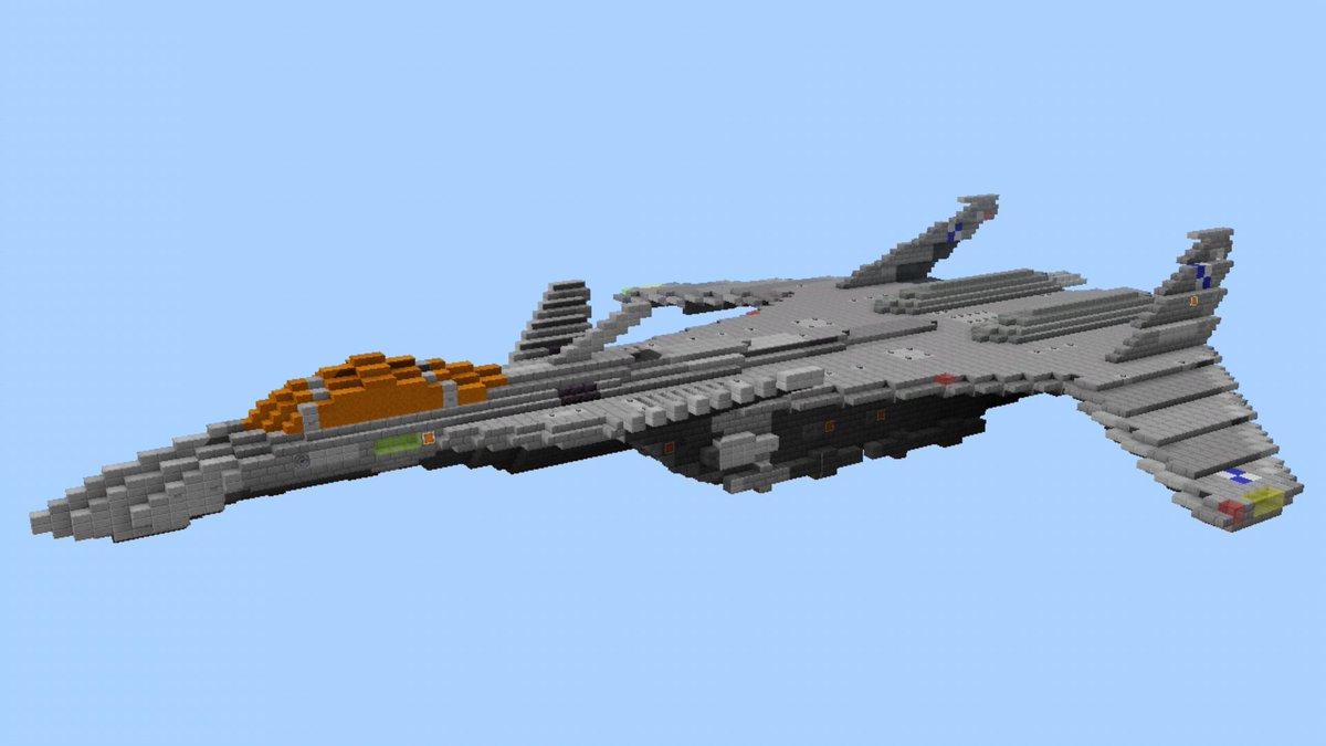 Minecraft軍事部 オーレメリア連邦防衛軍 広報部 空 と 宙 を制する超新星 大気圏内外両用戦闘攻撃機 F A 32 スーパーノヴァ 新規開発のsn粒子タービンエンジンを搭載する事で大気圏外飛行を可能にしたオーレリア連邦防衛航空宇宙軍の新型機 初めて