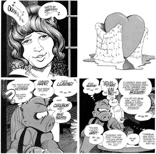 When Dave Sim dies his work will go public domain, he set it up himself. That might even happen sooner rather then later. Not saying it will but be aware. So at least in anyone wants to keep Cerebus around we can, but you know I'm also afraid that people will try to scrub him.