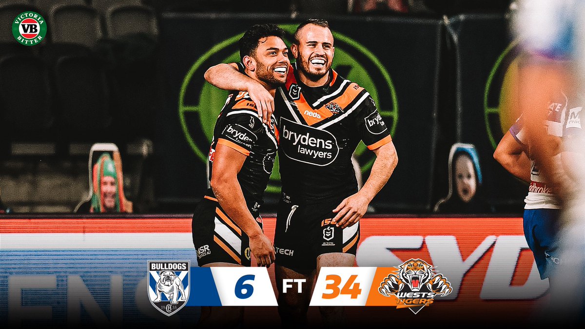 WestsTigers's tweet photo. BACK TO BACK. 🙌🐯

#NRLBulldogsTigers https://t.co/kJLqaA9aKG